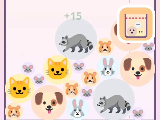 Animal Merge: cartoon animals merging in a jar