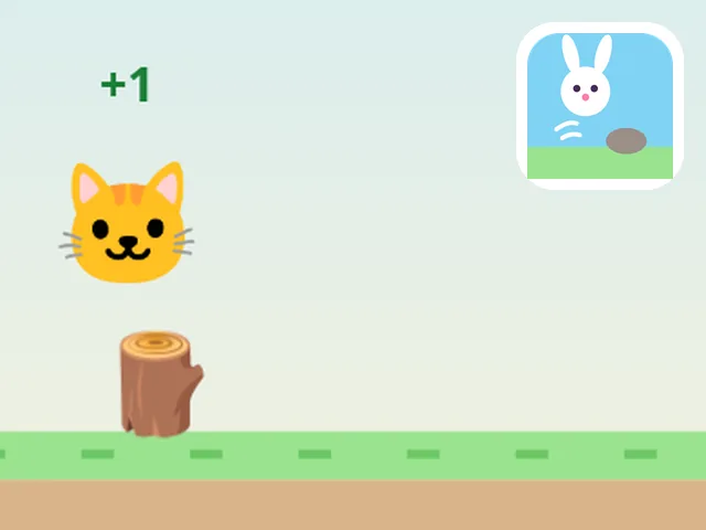 Hop Hop: a cat jumping over a log